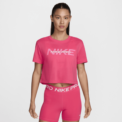Nike Pro Women's Short-Sleeve Cropped T-Shirt. Nike ID